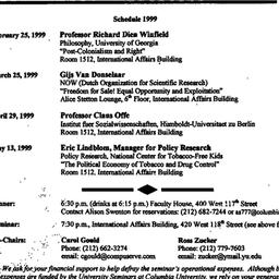 Announcements, 1999-02-25. ...
