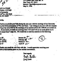 Correspondence, 1999-05-21....