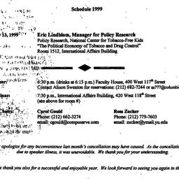Announcements, 1999-05-13. ...