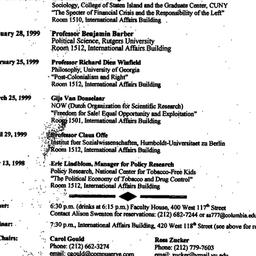 Announcements, 1998-12-17. ...