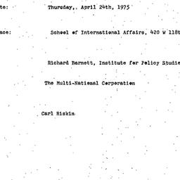 Minutes, 1975-04-24. Politi...