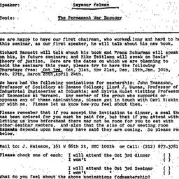 Announcements, 1974-10-03. ...