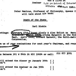 Announcements, 1975-01-30. ...