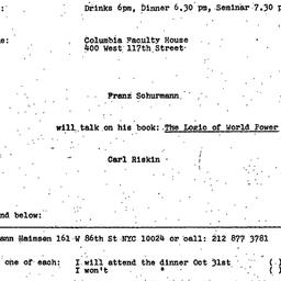 Announcements, 1974-10-31. ...
