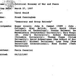 Minutes, 1997-03-27. Politi...