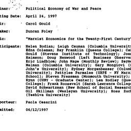 Minutes, 1997-04-24. Politi...
