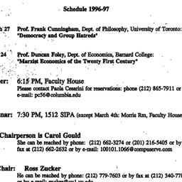 Schedules, Political Econom...