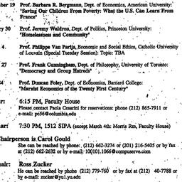 Schedules, Political Econom...