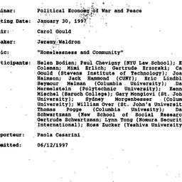 Minutes, 1997-01-30. Politi...