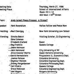 Minutes, 1986-03-27. Politi...