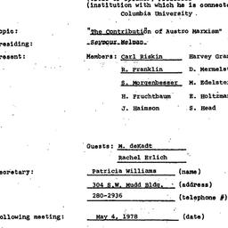 Minutes, 1978-04-24. Politi...