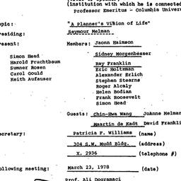 Minutes, 1978-02-23. Politi...