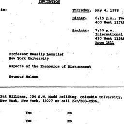Announcements, 1978-05-04. ...