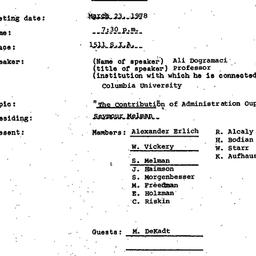 Minutes, 1978-03-23. Politi...
