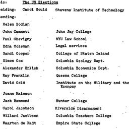 Minutes, 1984-11-15. Politi...