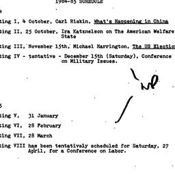 Schedules, Political Econom...