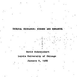 Speaker's paper, 1985-0...