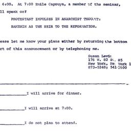 Announcements, 1973-12-12. ...