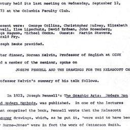 Minutes, 1973-09-12. Romant...
