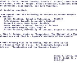 Minutes, 1971-04-19. Romant...