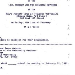 Announcements, 1972-01-22. ...