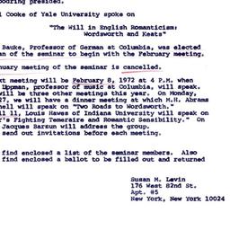 Minutes, 1971-12-14. Romant...