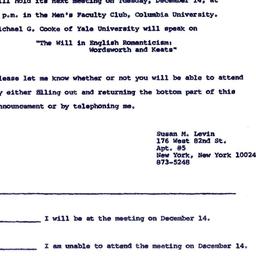 Announcements, 1971-12-14. ...