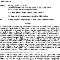 Announcements, 1975-03-31. ...