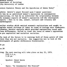 Minutes, 1979-04-16. Women ...