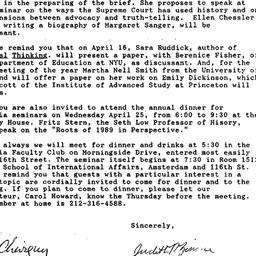 Announcements, 1990-03-05. ...