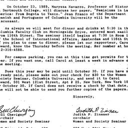 Announcements, 1989-10-06. ...
