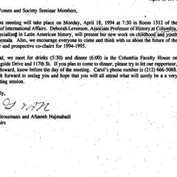 Announcements, 1994-04-08. ...