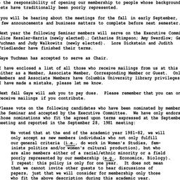 Announcements, 1982-07-07. ...