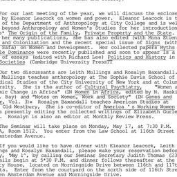 Announcements, 1982-05-04. ...