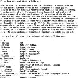 Minutes, 1983-10-17. Women ...