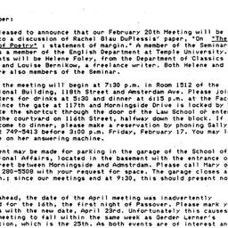 Announcements, 1984-02-06. ...