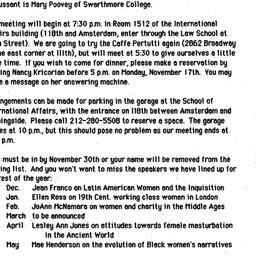 Announcements, 1986-11-19. ...