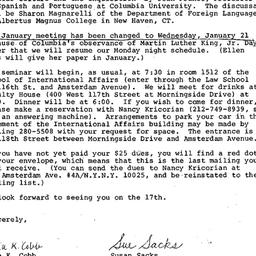 Announcements, 1986-12-03. ...