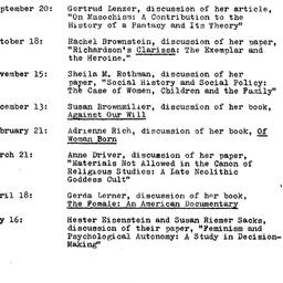 Schedules, Women and Societ...