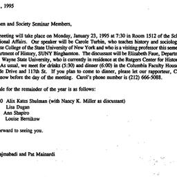 Announcements, 1995-01-11. ...