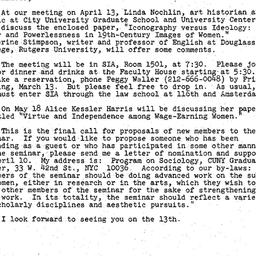 Announcements, 1981-03-19. ...