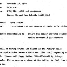Announcements, 1980-10-27. ...
