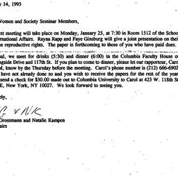 Announcements, 1993-01-04. ...