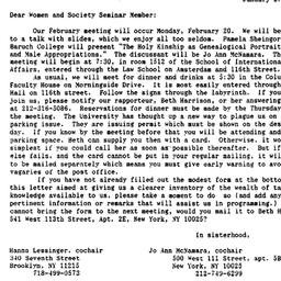 Announcements, 1989-01-27. ...