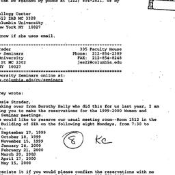 Correspondence, 2000-06-09....