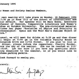 Announcements, 1996-01-30. ...