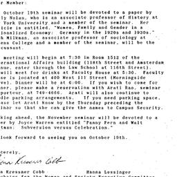 Announcements, 1987-09-15. ...