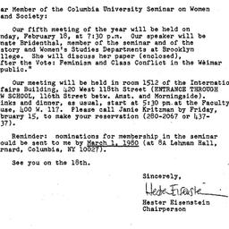 Announcements, 1980-01-30. ...