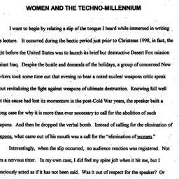 Speaker's paper, 1999-0...