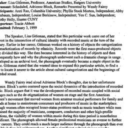 Minutes, 1999-01-25. Women ...